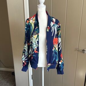 Philosophy Navy Floral Bomber Jacket